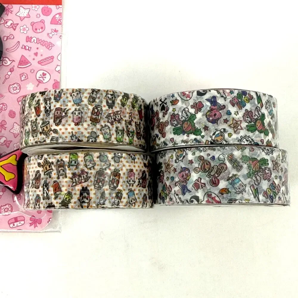 Tokidoki Lot Magnets 4 Washi Tape Set Moofia Cactus Donutella Vampire Candy Fan